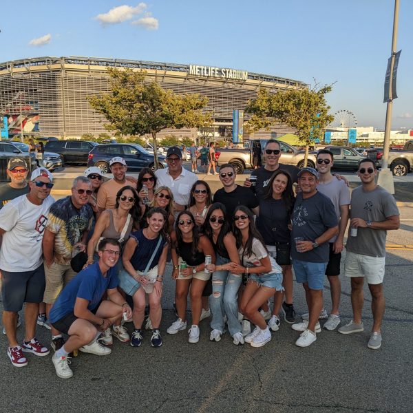Group tailgating at Metlife Stadium hosted by TAPT