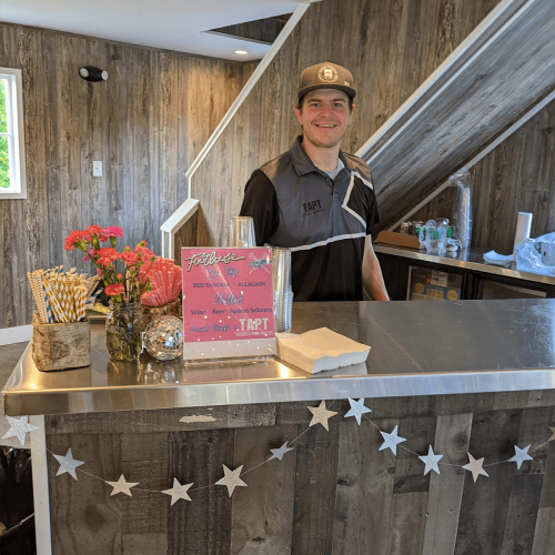 Mobile bar service by TAPT Events at the Patterson Family Barn in Monmouth County, New Jersey